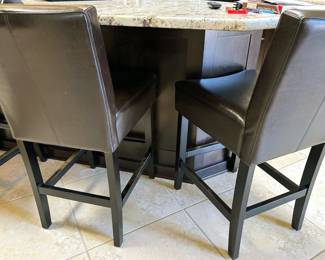 Leather counter-height chairs