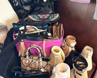 Purses + hats