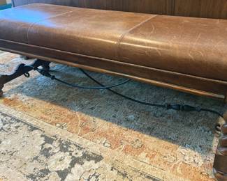 Leather bench