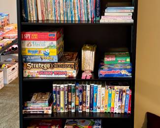 Bookcase • Children’s Books • Games • Movies