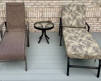 Patio Lounge Chairs • Small Side Table