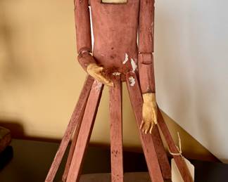 Beautiful Antique Wooden Caged Santos