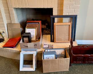 Fireplace Tool Set • Picture Frames • Wooden Magazine Holder