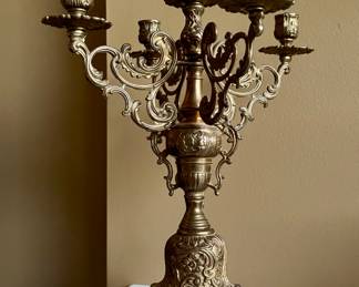 Solid Brass Candelabra (1 of 2)