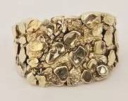 Vintage 10K Gold Nugget Design Ring
