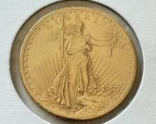 First Year of Issue 1907 $20 Saint Gaudens Gold Double Eagle No Motto Design