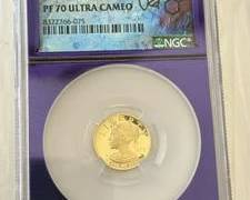2018 W $10 Proof High Relief American Liberty 1/10 Ounce Gold Coin Graded NGC PF70 Perfect Condition Coin with "Trader Bee" Label