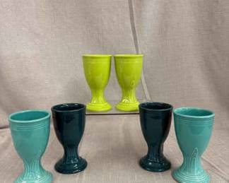 FIESTA, 6 PC Classic Rim Wine Goblet Set, Chartreuse Juniper Turquoise