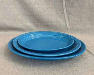 FIESTA, 3 PC Oval Serving Platter Set, Peacock