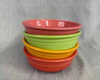 FIESTA, 4 PC Small Classic Rim Cereal Bowl Set, Marigold Flamingo Chartreuse Persimmon