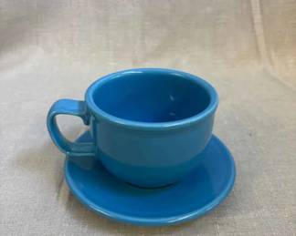FIESTA, 8 PC Jumbo Mug Saucer Set, Peacock Pearl Grey Lemongrass Juniper