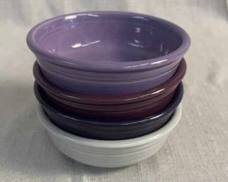 FIESTA, 4 PC Classic Rimmed Small Berry Bowl, Lilac RARE Heather Pearl Grey Plum