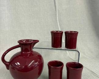 FIESTA, 5 PC Carafe Pitcher Juice Tumbler Set, Cinnabar