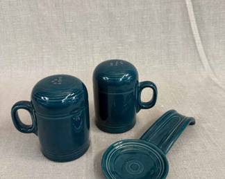 FIESTA, 3 PC Rangetop Salt Pepper Shakers Spoon Rest Set, Juniper