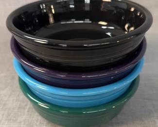 FIESTA, 4 PC Classic Rimmed Small Berry Bowl, Black Plum Peacock Evergreen
