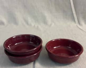FIESTA, 3 PC Classic Rimmed Small Berry Bowl, Cinnabar
