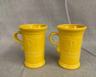 FIESTA, 2 PC Large Pedestal Cappuccino Mug Set, Sunflower