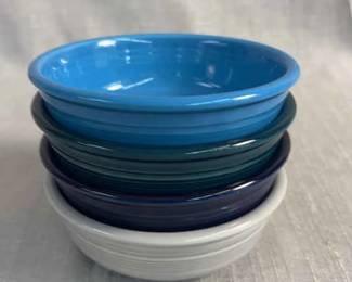FIESTA, 4 PC Classic Rimmed Small Berry Bowl, Peacock Juniper Pearl Grey Cobalt