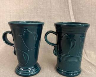 FIESTA, 2 PC Large Pedestal Cappuccino Mug Set, Juniper