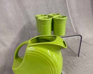 FIESTA, 5 PC Large Disk Pitcher Juice Tumbler Set, Chartreuse