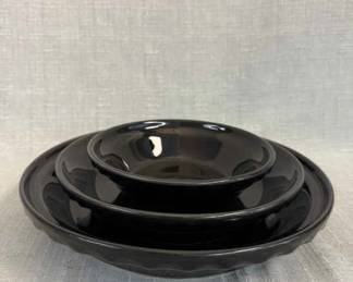 FIESTA, 3 PC Nesting Pie Baker Set, Black