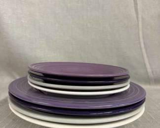 FIESTA, 8 PC Classic Rim Soup Bowl Pasta Bowl Set, Lilac RARE White Pearl Grey Plum