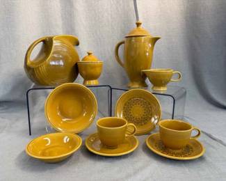 FIESTA, 13 PC Casualstone by Coventry Stoneware Set, Antique Gold