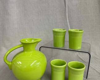 FIESTA, 5 PC Carafe Pitcher Juice Tumbler Set, Chartreuse