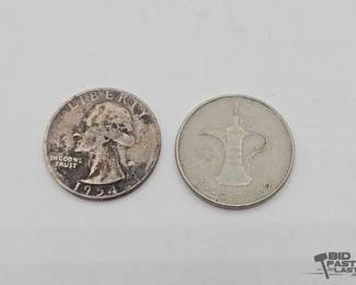 1500 Pre 1964 Washington Quarter United Arab Emirates Coin