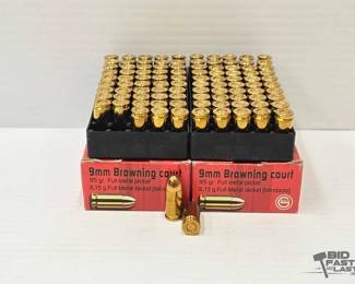 1916 100 Rounds of Geco 9mm Ammo