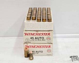 2002 100 Rounds of Winchester 45 Auto Ammo