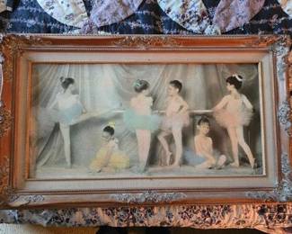 6378 Framed Ballerina Lithograph