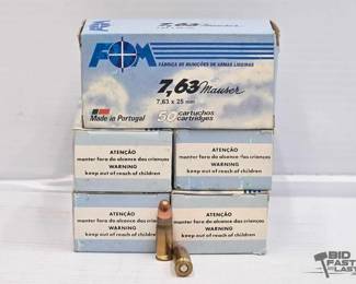 1998 250 FOM 7,63 Mauser Ammo