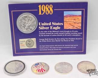1254 5 Silver Eagle Coins