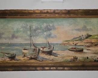 6532 Artist Signed Framed Canvas Painting