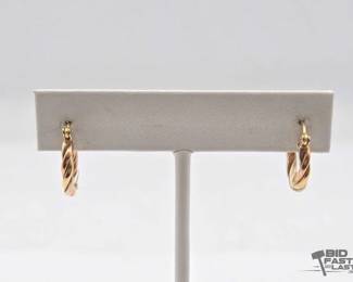 630 10k Gold Hoop Earrings, 1.59g