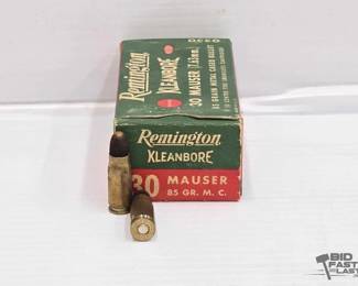 2010 50 Rounds of Remington 30 Mauser Ammo