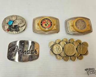 1612 5 Belt Buckles