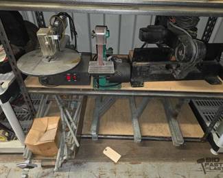 8152 Scroll Saw, Belt Sander, Saw and Large Screws