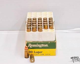 2012 25 Rounds of Remington 30 Luger Ammo