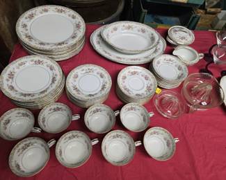Northeast M china 8 place settings and cream and sugar.