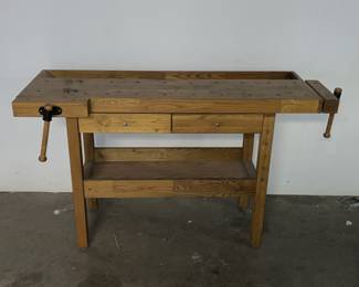 Vintage White Gate Carpenter’s Work Bench