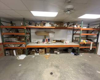 Heavy Duty Workroom Shelving/Work Space