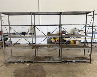 3 Sections of Metal Shelving