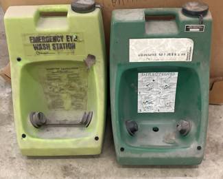 Two Plastic Emergency Eyewash Stations