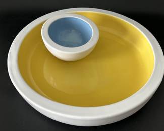 2- White w/ Yellow & Blue Chip & Dip Dress