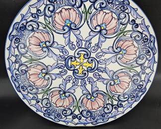 Signed Hand Painted Spanish Wall Decor Plate