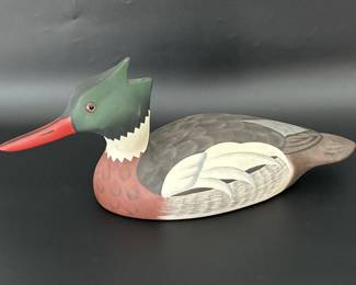 Vintage Hand Carved, Signed Duck Decoy