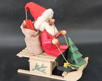 Reuge Music Box w/ Santa on Sleigh, Jingle Bells