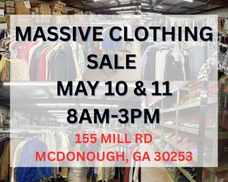 MASSIVE CLOTHING SALE
